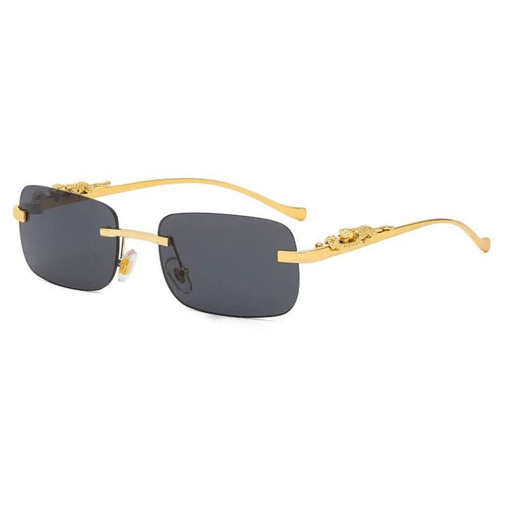 Lisslune | Rimless Leopard Head Sunglasses with UV400 Protection