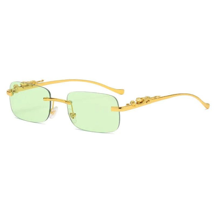Lisslune | Rimless Leopard Head Sunglasses with UV400 Protection