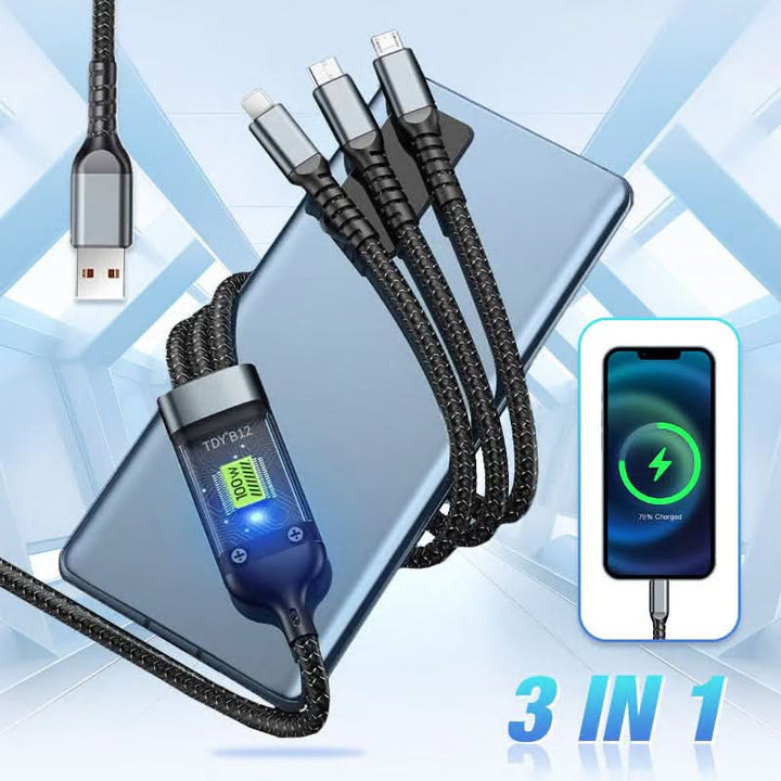 Lisslune | 3-in-1 Super-Fast Charging Cable with Luminous Design