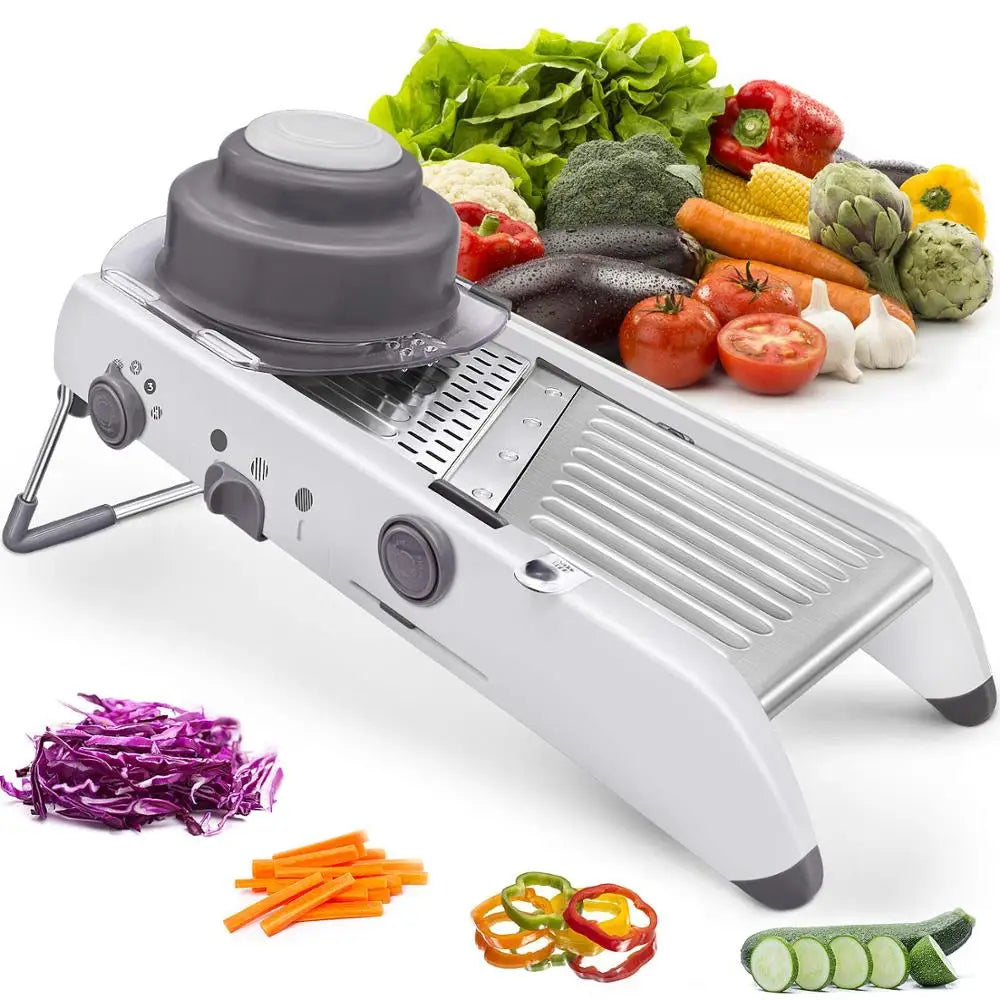 Lisslune | Professional Mandoline Vegetable Slicer – Adjustable 304 Stainless Steel Blades for Precision Cutting