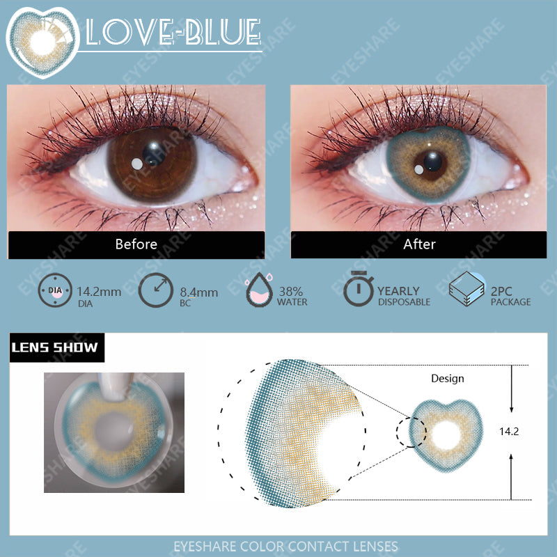 Rynx Love Blue 14.2 mm 1 Pair | 1 Year