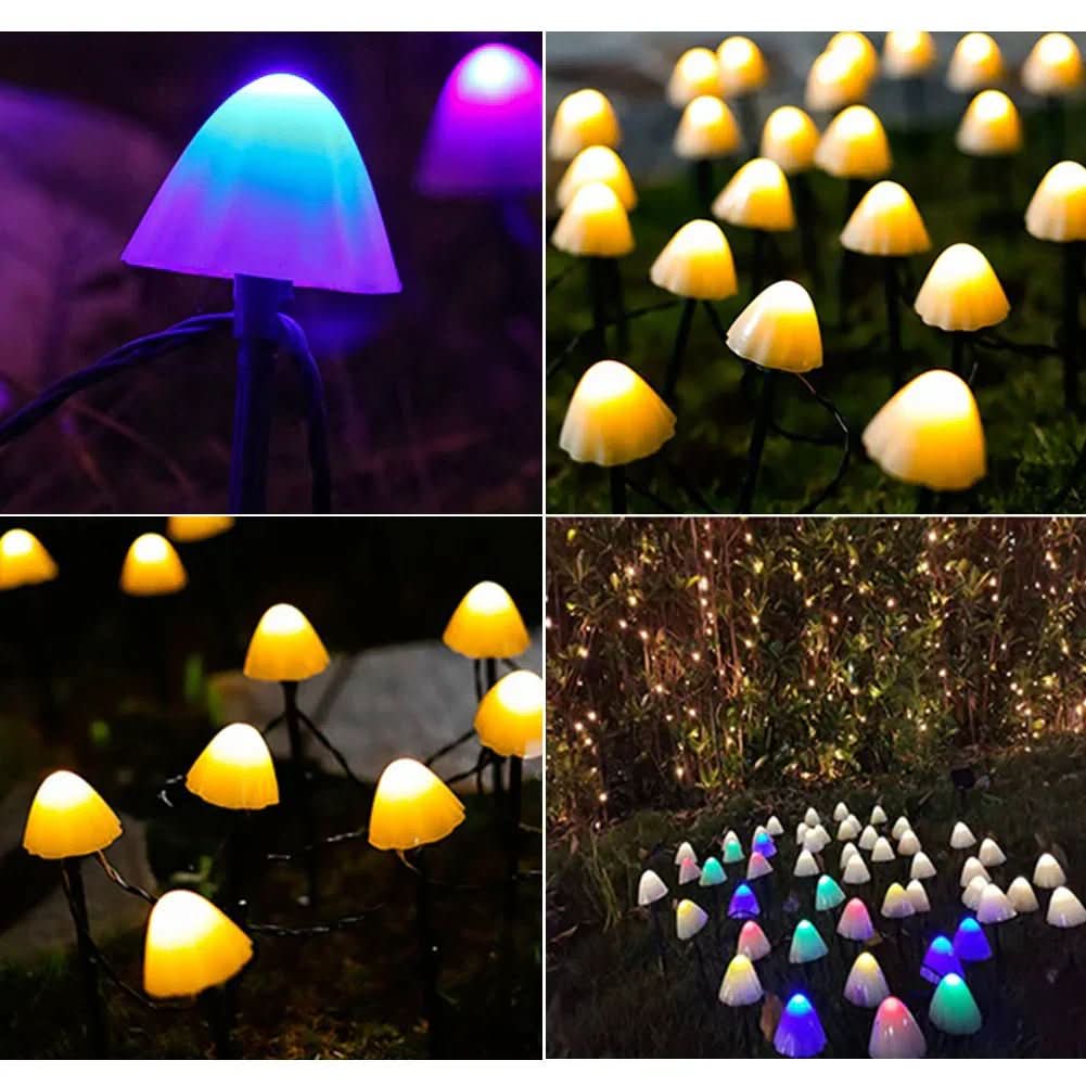 Lisslune | Solar-powered LED mushroom lights for a magical garden atmosphere