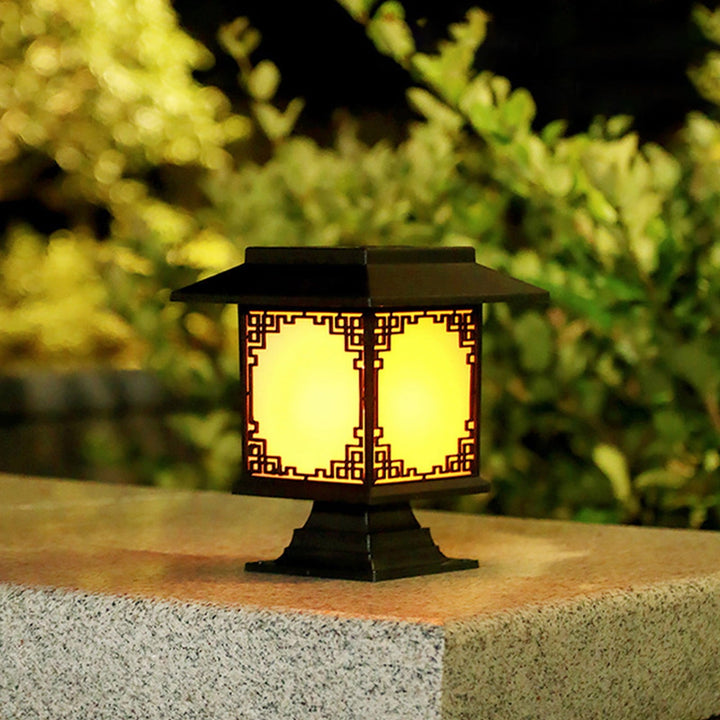 Lisslune | Solar LED Garden Lamp – Large Square Lamp with Warm Light and Dual Use