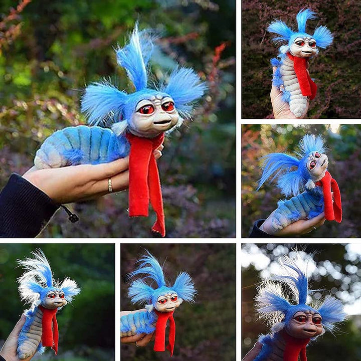 Lisslune | Labyrinth Plush Doll Maze Worm Red Hair Big Mouth Monster Animal Plush Doll Toy Cute Funny Gift Plush Doll Home Decor