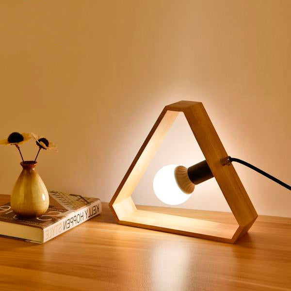 Lisslune | ModernMinimal - Geometric Wooden Accent Lamps