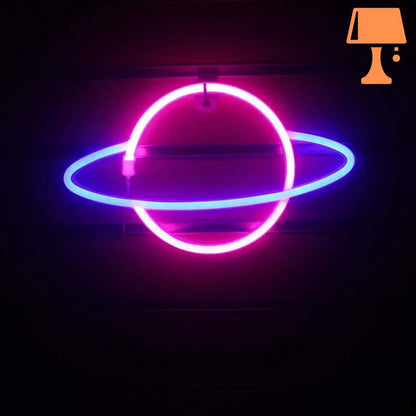 Lisslune | CosmoGlow – Planet-inspired wall-mounted neon tube lights