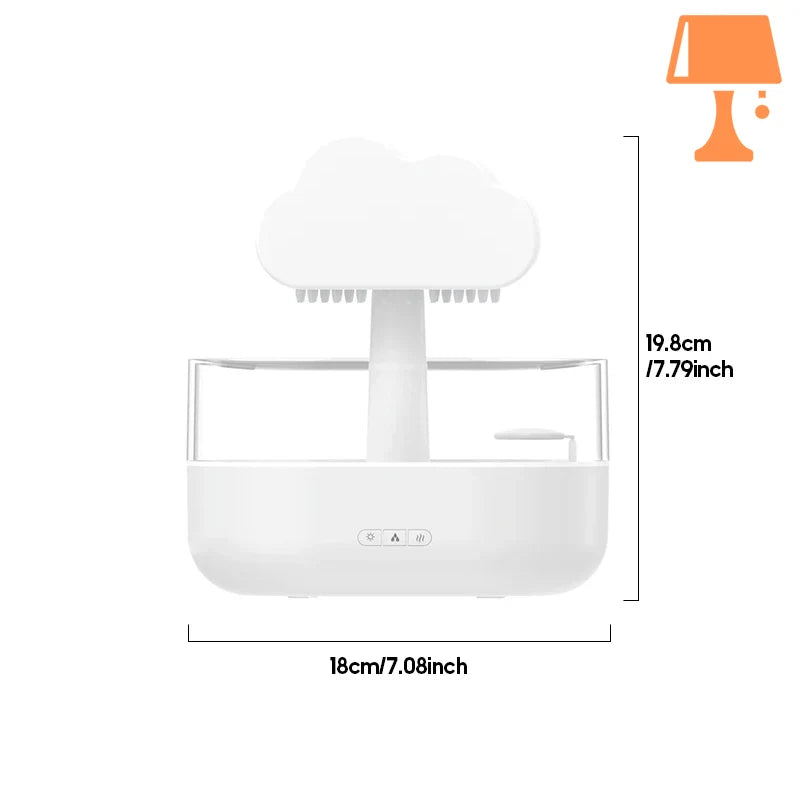 Lisslune | RainGlow - Skyformet Air Humidifier and Night Light with Soothing Raindrop Effect