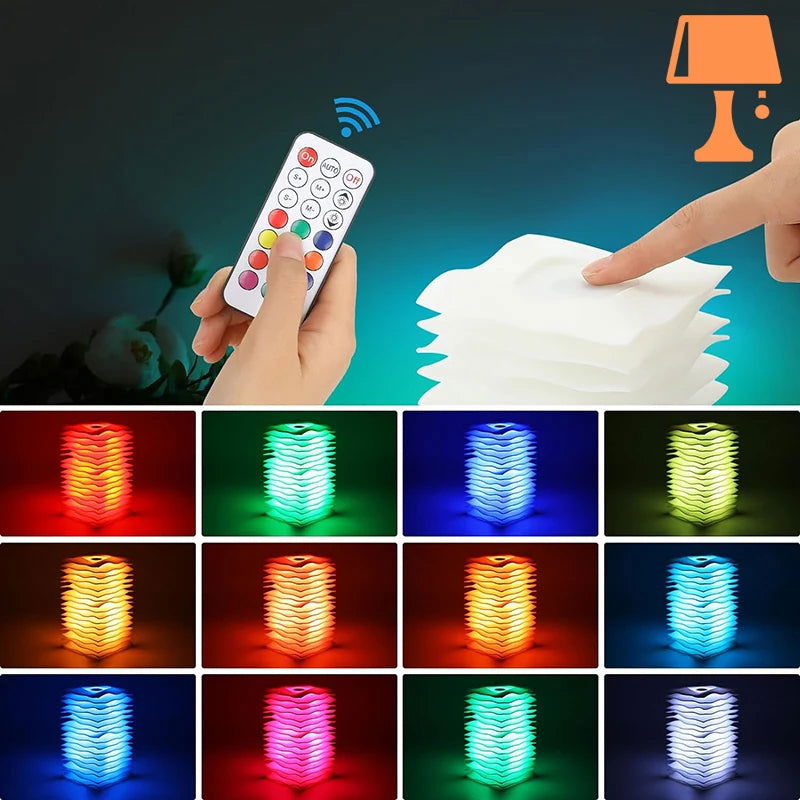 Lisslune | WaveGlow - Artistic wave pattern lamp with remote control