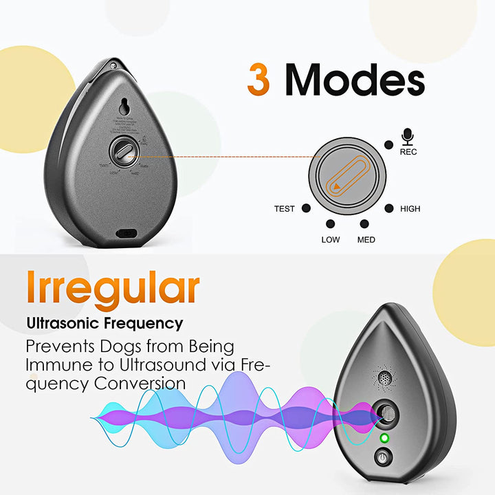 Lisslune | SilentHome Ultrasonic Bark Stopper – Wireless Anti-Barking Device for Indoor Use