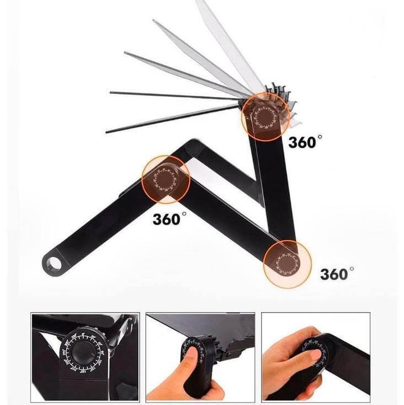 Lisslune | LaptopLift | Adjustable Aluminum Ergonomic Laptop Stand | Increase Your Work Comfort