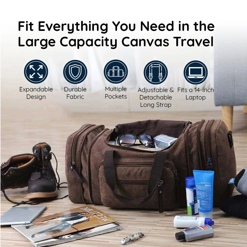 Lisslune | Large Capacity Canvas Travel Bag