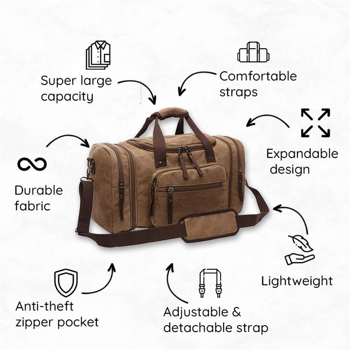 Lisslune | Large Capacity Canvas Travel Bag
