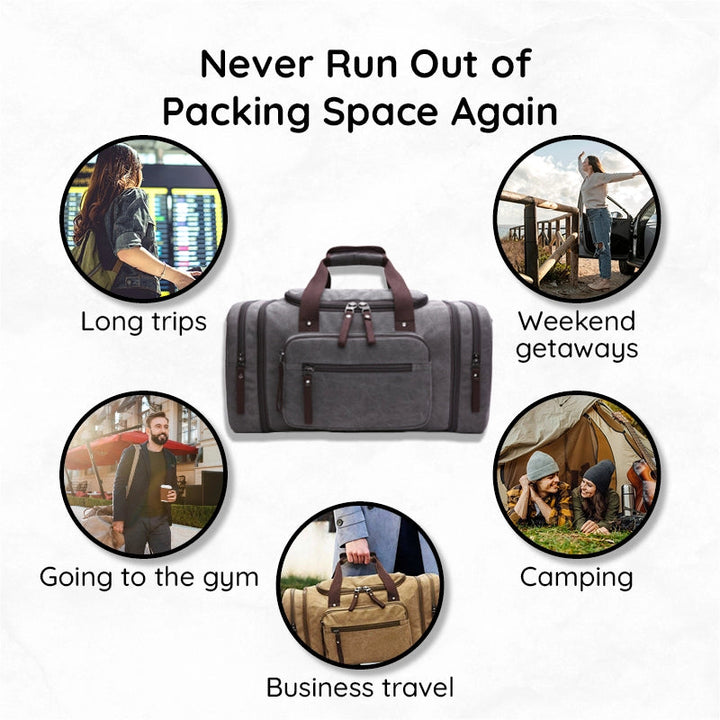 Lisslune | Large Capacity Canvas Travel Bag