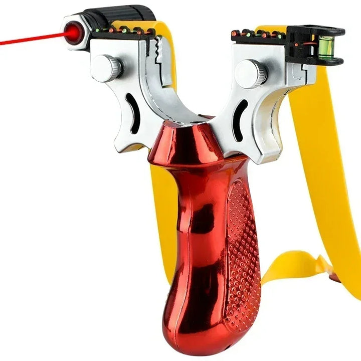 Lisslune | Slingshot with Anti-Slip Grip | Built-in Laser & Level for Precision Shooting