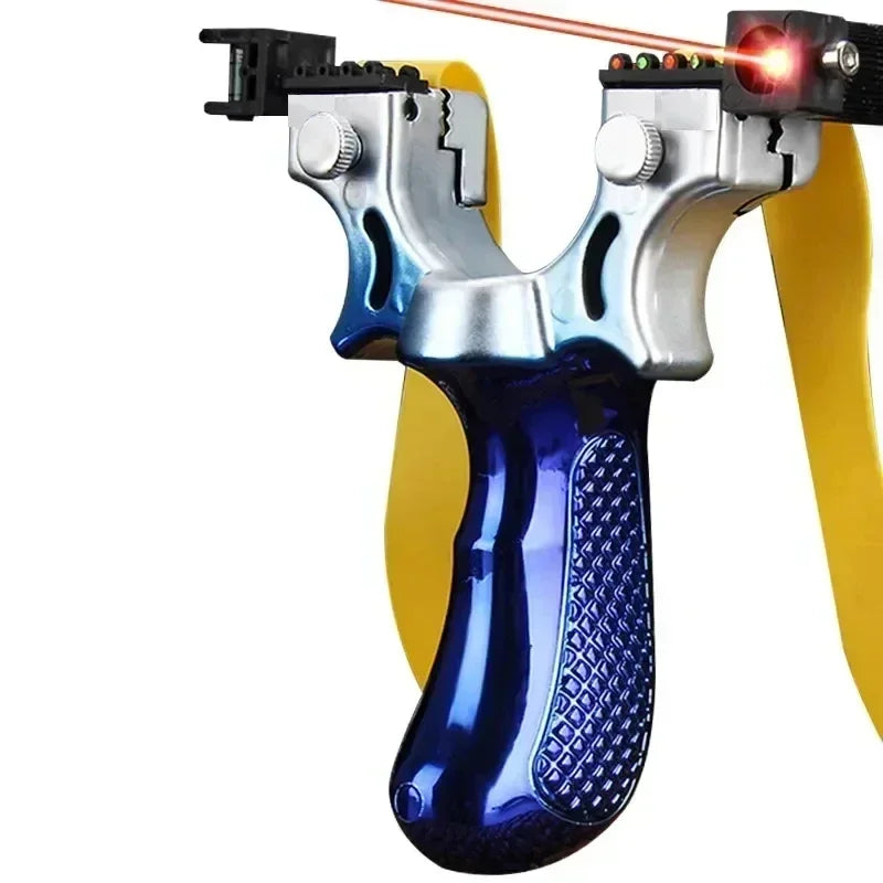 Lisslune | Slingshot with Anti-Slip Grip | Built-in Laser & Level for Precision Shooting
