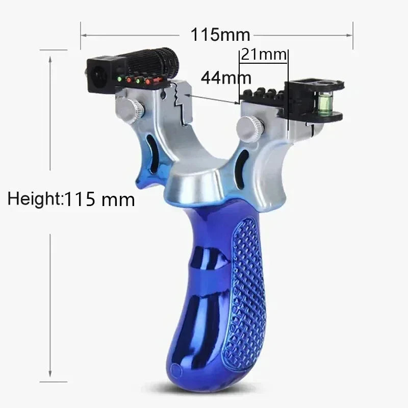 Lisslune | Slingshot with Anti-Slip Grip | Built-in Laser & Level for Precision Shooting