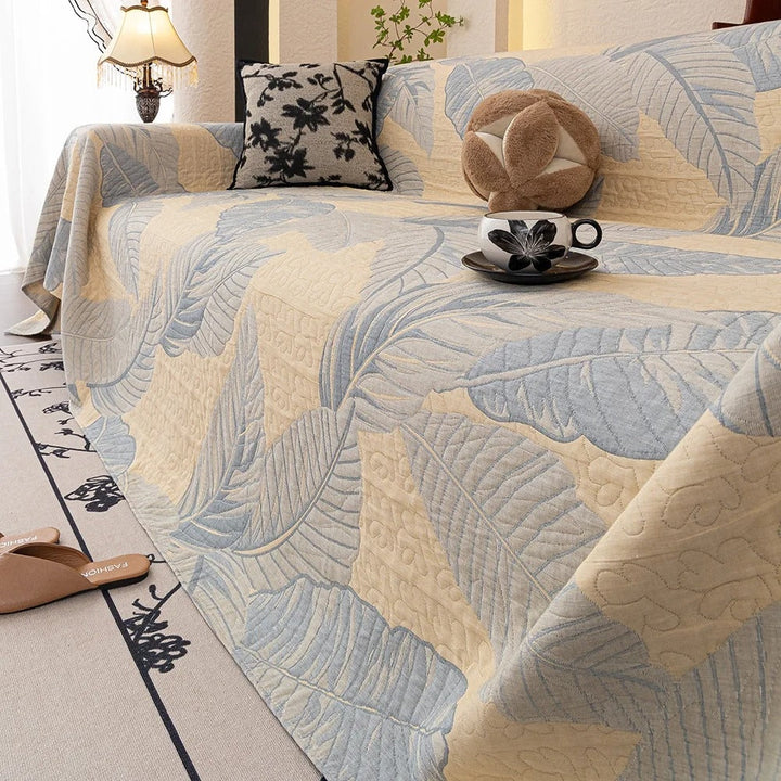 Lisslune | Leaf Pattern Gauze Sofa Cover