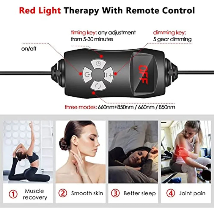 Lisslune | GlowWave | Red Light Therapy Panel | Deep Healing | Illuminated Pain and Stress