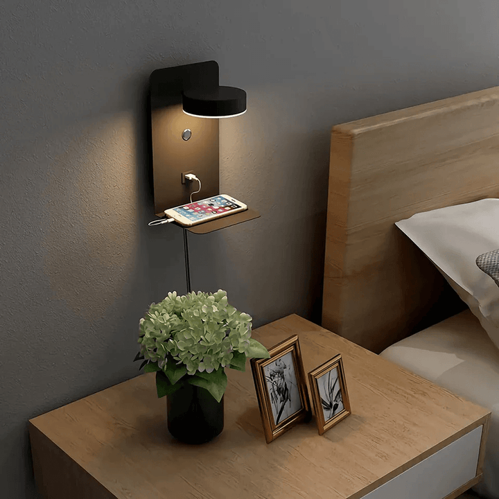 Lisslune | Night lamp with charger - BrightHub - 330° Rotatable - Charging station