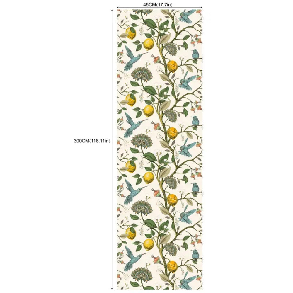 Lisslune | Lemon Bluebird PVC Adhesive Wallpaper