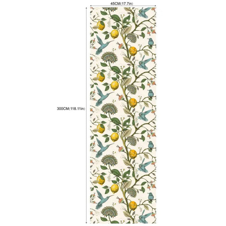 Lisslune | Lemon Bluebird PVC Adhesive Wallpaper