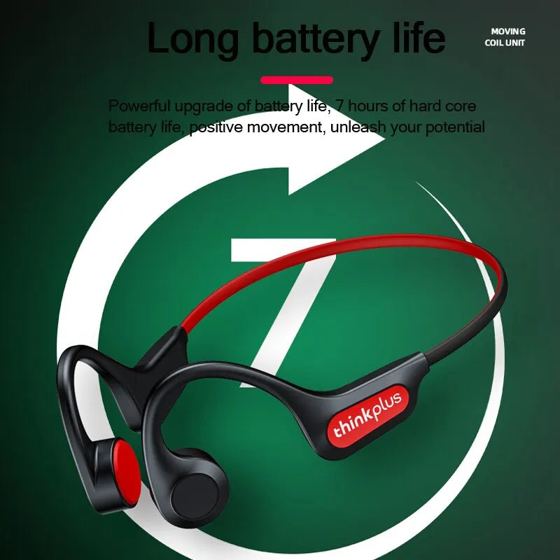 Lisslune | Bone Conduction Headphones | Bluetooth 5.3, IP56 Waterproof & Ideal for Sports and Everyday Use