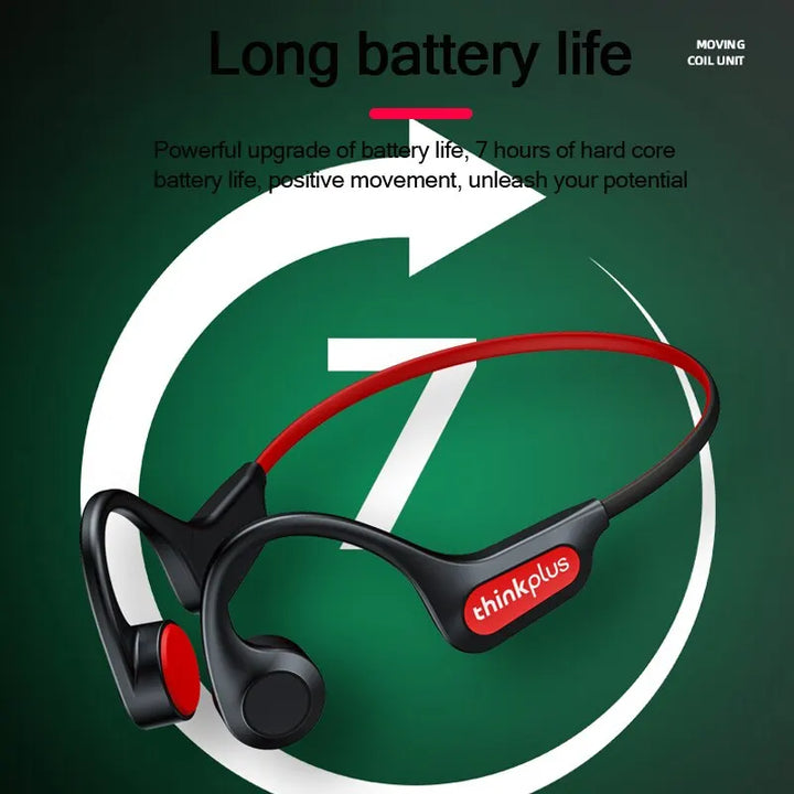 Lisslune | Bone Conduction Headphones | Bluetooth 5.3, IP56 Waterproof & Ideal for Sports and Everyday Use