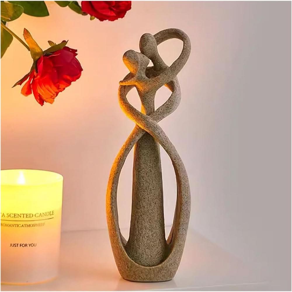 Lisslune | Abstract Love Sculpture – Modern Polyresin Home Décor