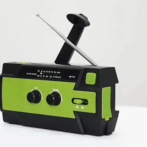 Lisslune | All-In-One Emergency Radio | 4000mAh Battery, Solar & Hand Crank Charging for Outdoor Adventures and Emergency Preparedness