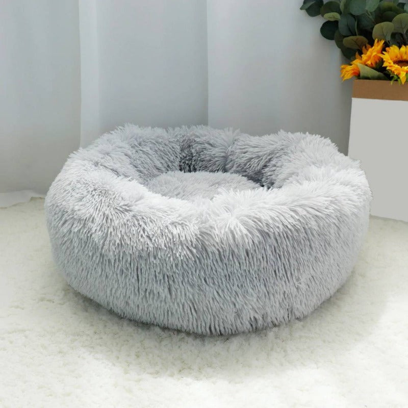 Lisslune | Beef Plush Calming Donut Dog Bed for Small to Large Dogs