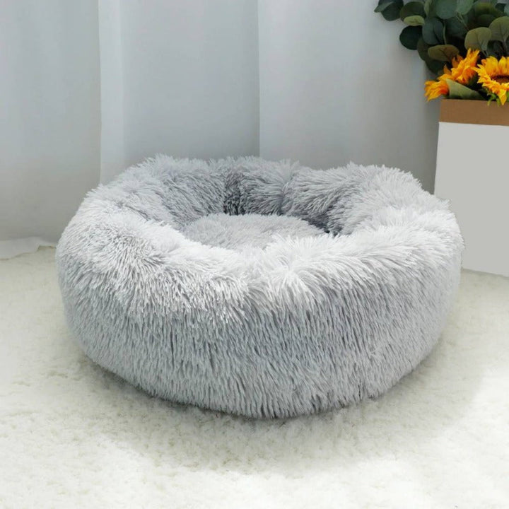 Lisslune | Beef Plush Calming Donut Dog Bed for Small to Large Dogs
