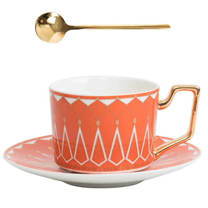 Lisslune | Square A Retro-Pattern Coffee Mug