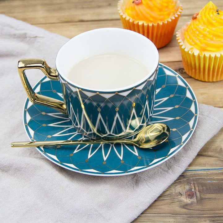 Lisslune | Square A Retro-Pattern Coffee Mug