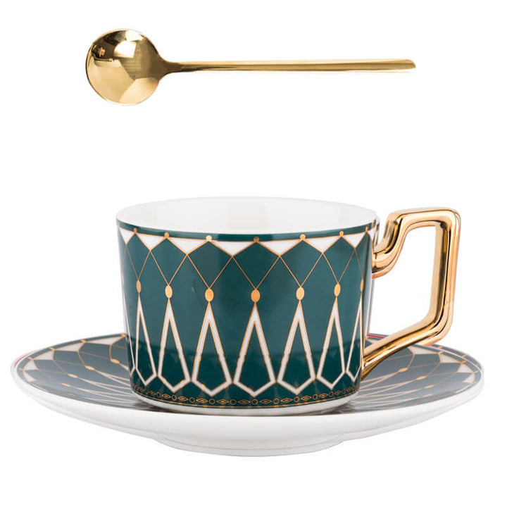 Lisslune | Square A Retro-Pattern Coffee Mug