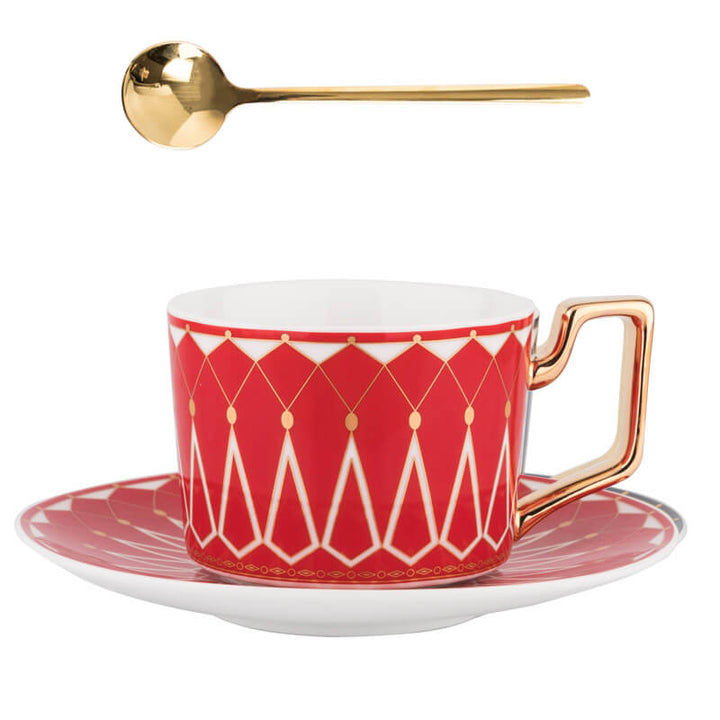Lisslune | Square A Retro-Pattern Coffee Mug