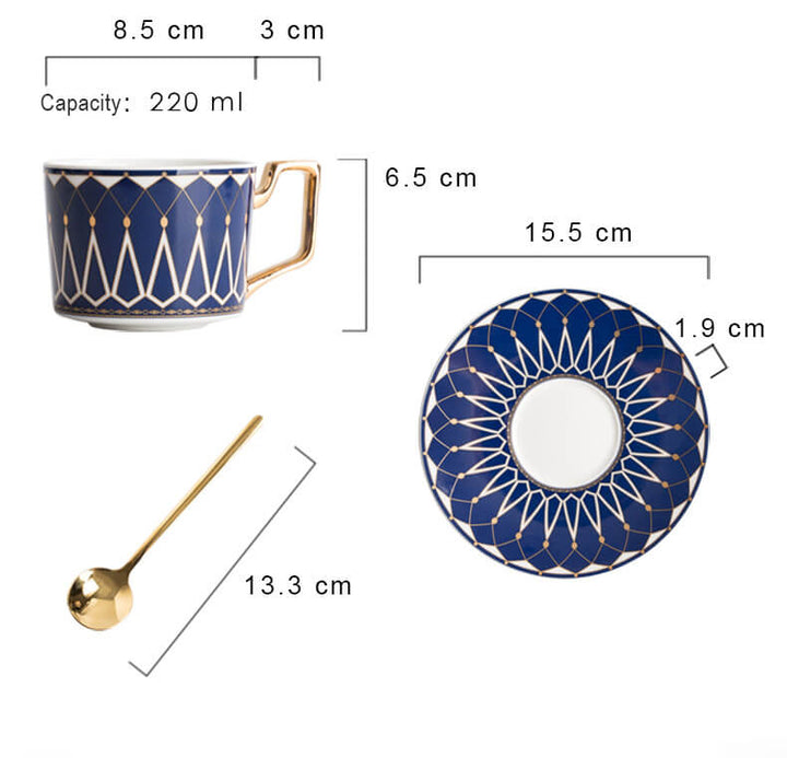 Lisslune | Square A Retro-Pattern Coffee Mug