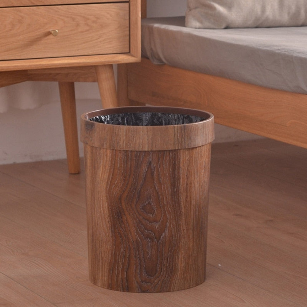 Lisslune | LignoBin – Scandinavian Style Wooden-Effect Waste Bin (8L)