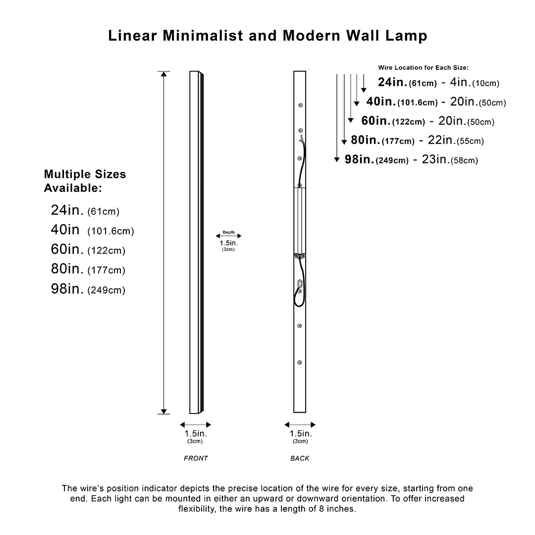 Lisslune | Linear minimalist and modern wall lamp