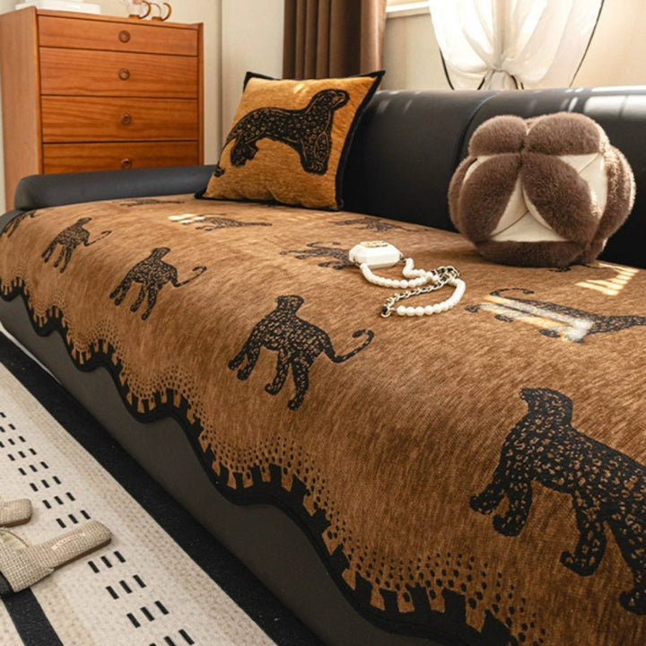 Lisslune | Lion Wavy Non-Slip Sofa Cover