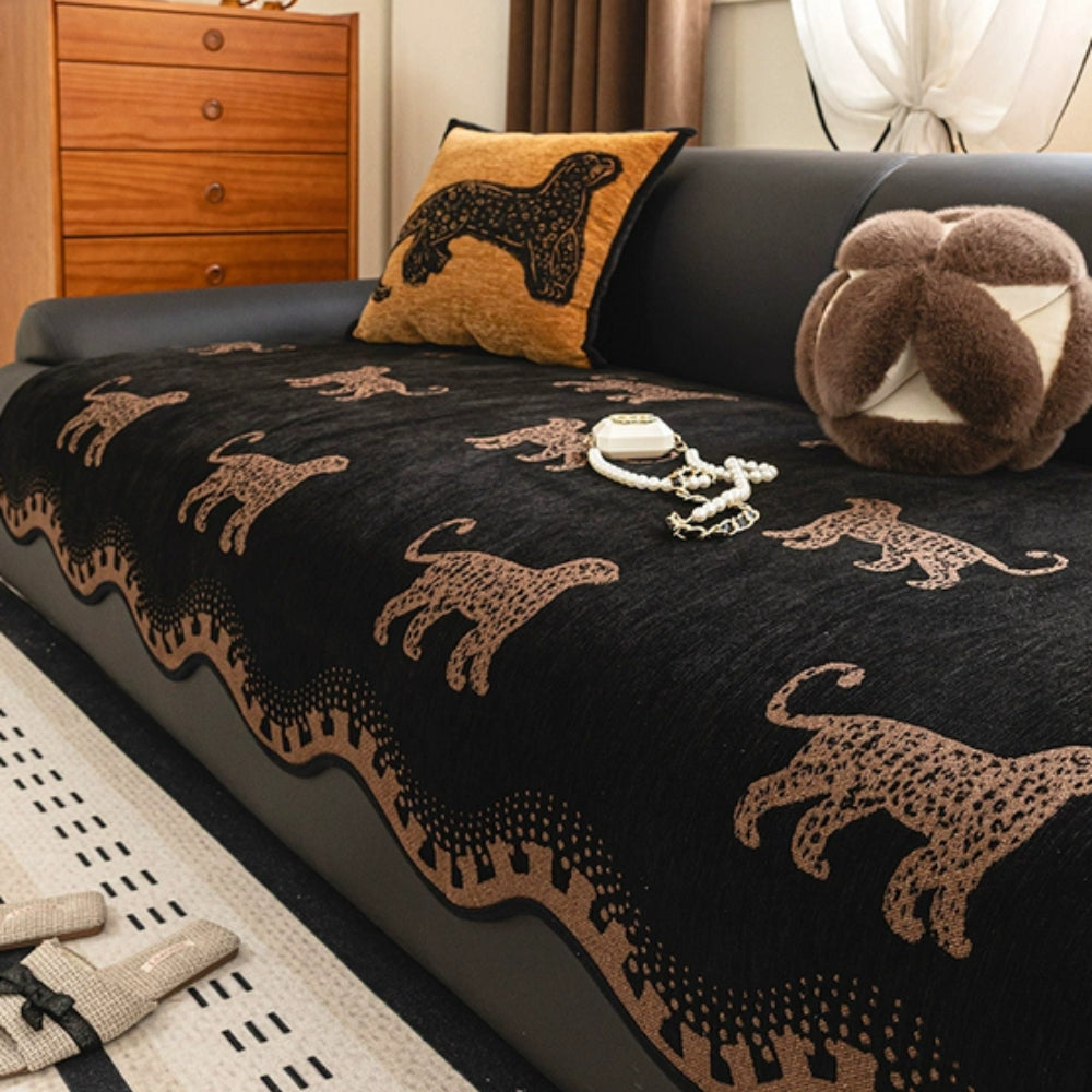 Lisslune | Lion Wavy Non-Slip Sofa Cover