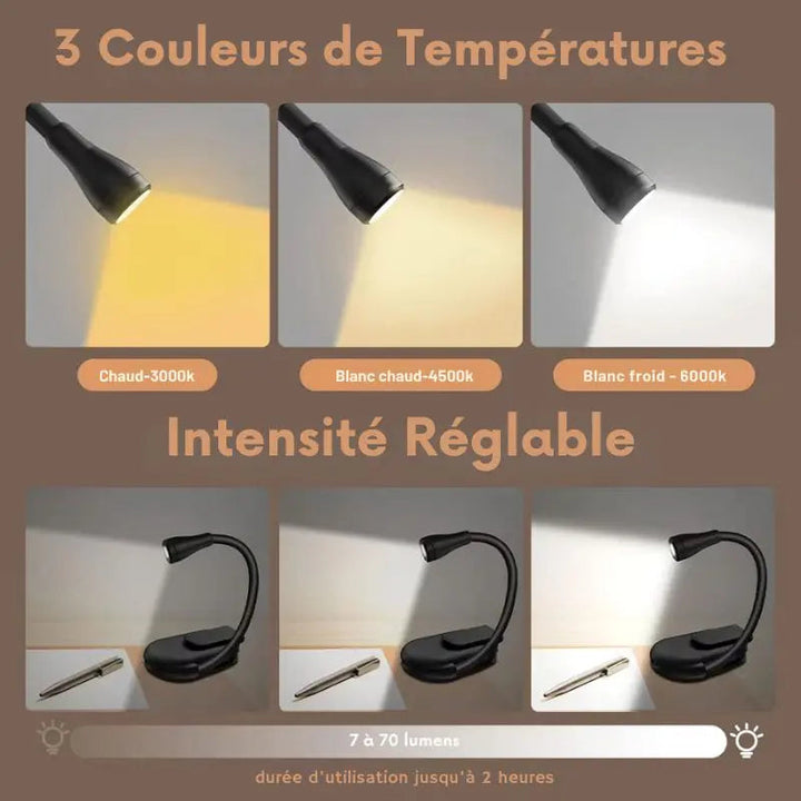 Lisslune | Reading Lamp Book Clamp Rechargeable