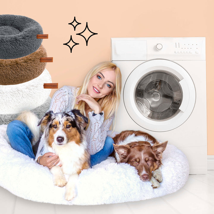 Lisslune | FluffyNest Comfort Dog Bed – Orthopedic Plush Sleeping Cushion for Dogs