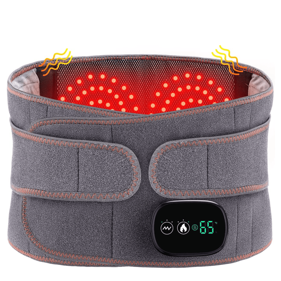 Lisslune | Heated Lower Back Support - Adjustable Heat Therapy for Pain Relief
