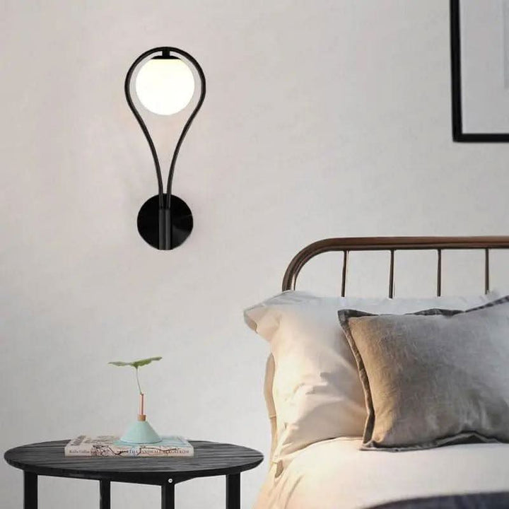Lisslune | Scandinavian LED Wall Light – Minimalist Wood & Metal Lamp