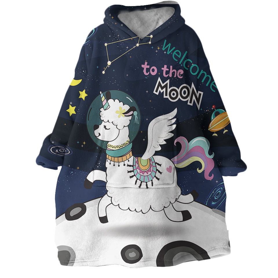 Lisslune | Therapeutic Blanket Hoodie - Lama Unicorn (Made to Order)