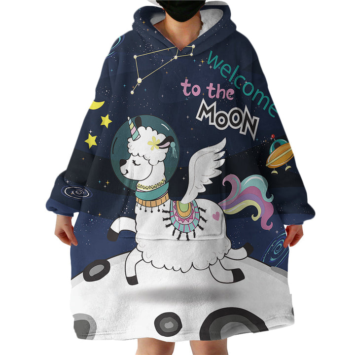 Lisslune | Therapeutic Blanket Hoodie - Lama Unicorn (Made to Order)