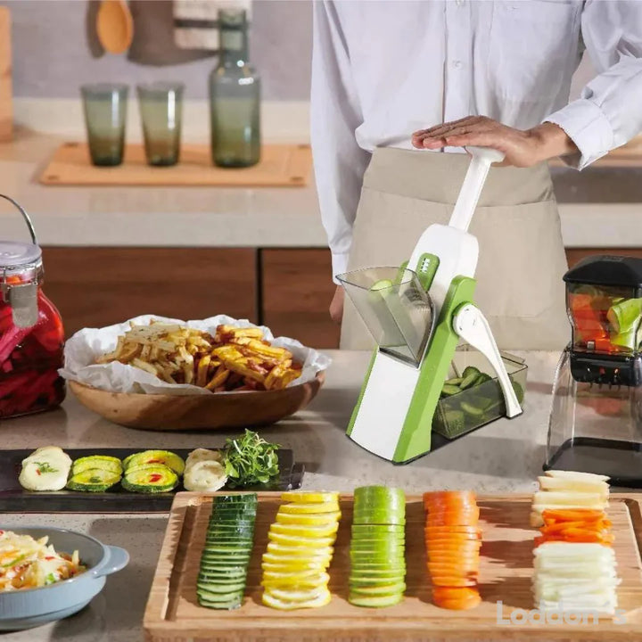 Lisslune | Adjustable multifunctional vegetable cutter – Professional kitchen grater with collecting container