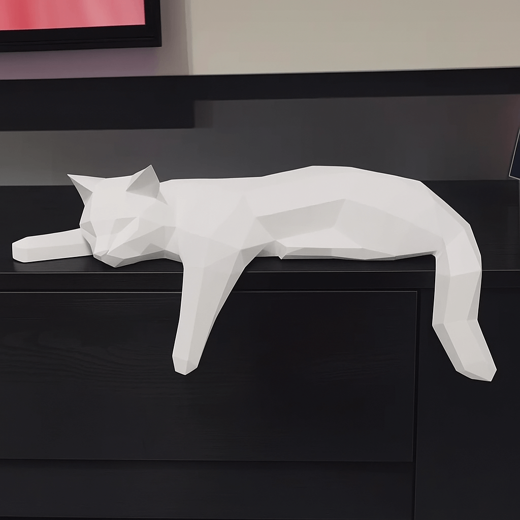 Lisslune | GeoCat – Abstract Cat Sculpture Modern & Elegant Home Décor
