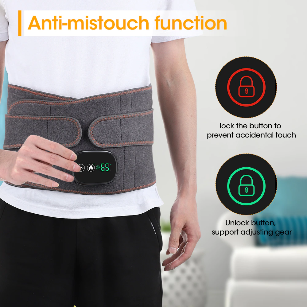 Lisslune | Heated Back Belt – Ultimate Back Pain Relief Support for Lumbar and Herniated Disc Treatment