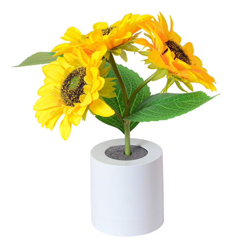 Lisslune | LED Sunflower Table Lamp - Decorative Lighting Fixture for Home Decor & Nightstand Use